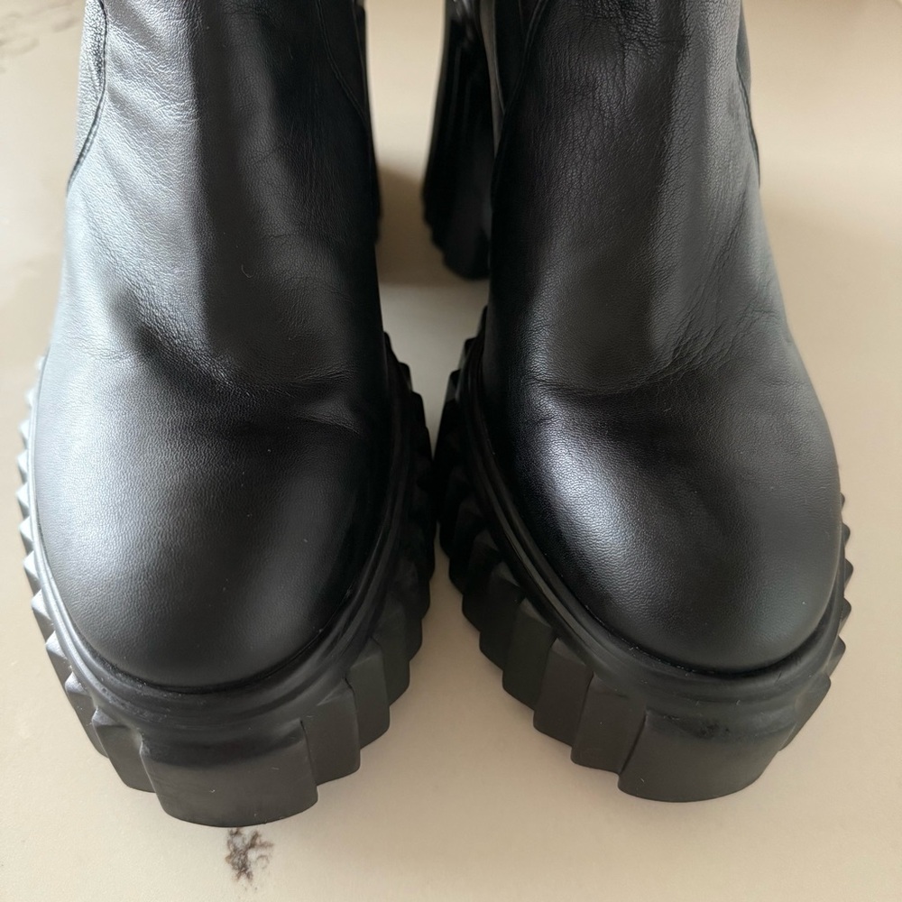 AGL Tiggy pull-on black stretch leather platform boots, 10 - Picture 11 of 17
